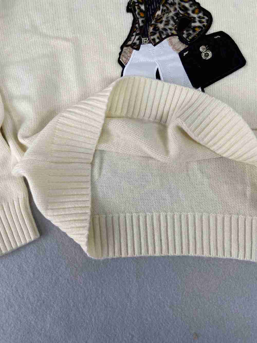 Polo Ralph Lauren Purple Label Cream Crewneck Sweater - Picture 5 of 6
